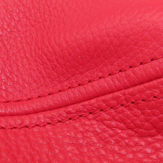 COLE HAAN Tote Bag leather Red logoMetal 2WAY