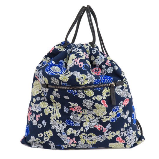 JIL SANDER Backpack canvas Navy Overall handle Women Used Authentic