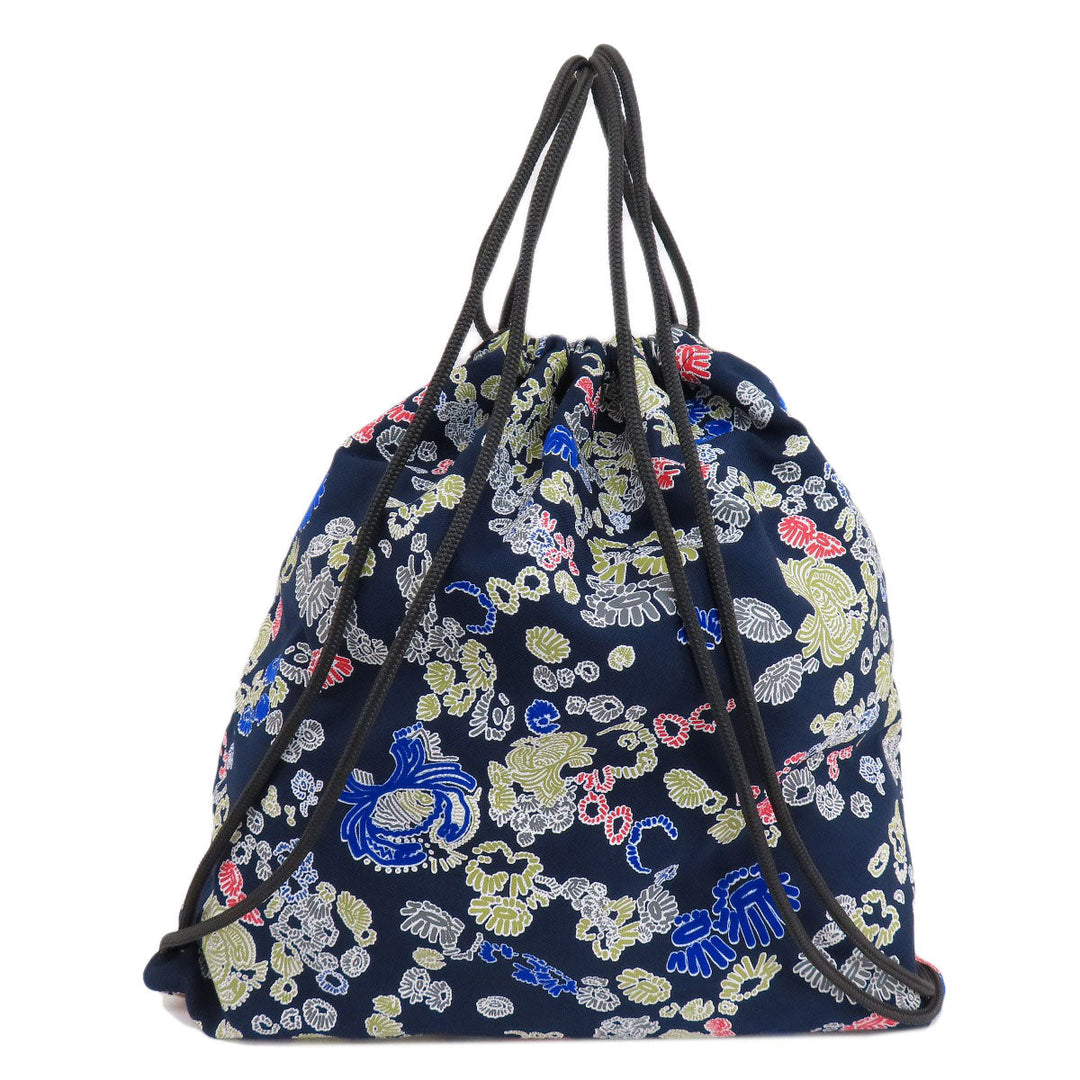 JIL SANDER Backpack canvas Navy Overall handle Women Used Authentic