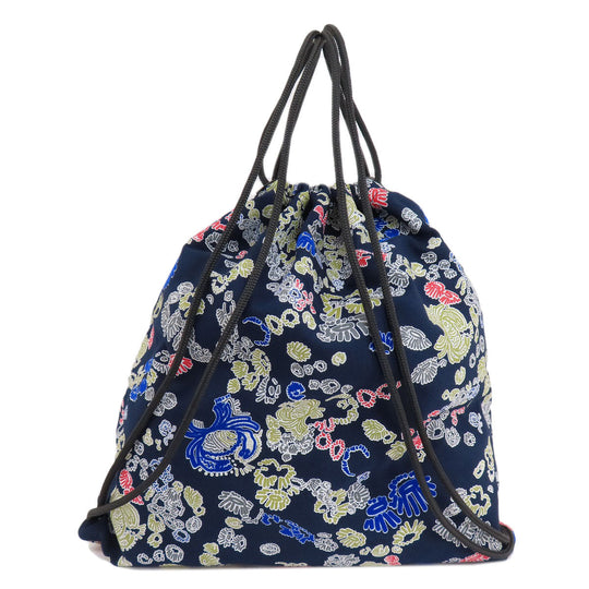 JIL SANDER Backpack canvas Navy Overall handle Women Used Authentic