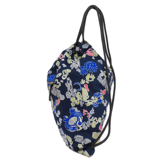 JIL SANDER Backpack canvas Navy Overall handle Women Used Authentic