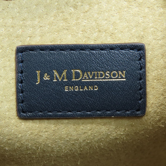 J&M Davidson Shoulder Bag leather Navy Fringe motif
