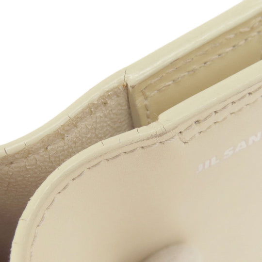 JIL SANDER Shoulder Bag leather white logo