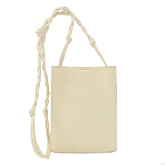 JIL SANDER Shoulder Bag leather white logo