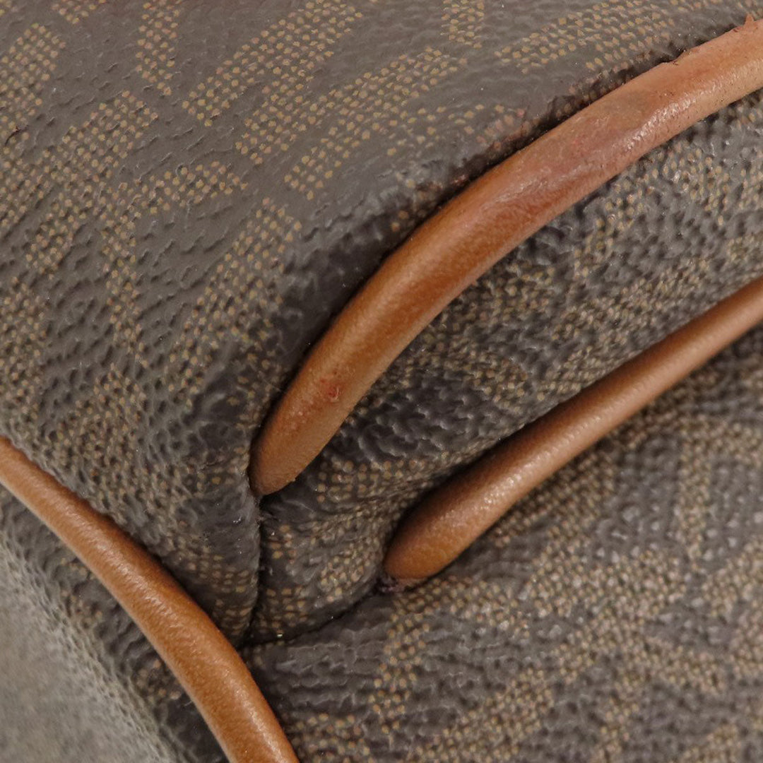 MICHAEL KORS Backpack Leather, Coated Canvas Brown MK Signature Sticker Women Used Authentic