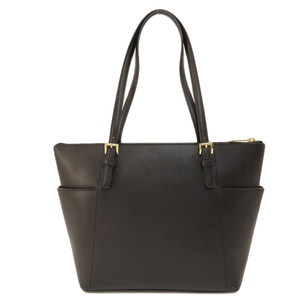 MICHAEL KORS Tote Bag PVC black logo Women Used Authentic
