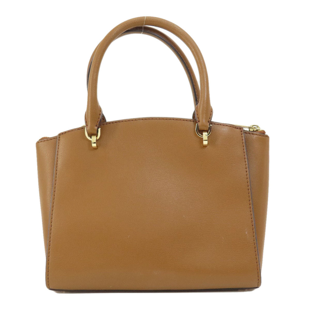 MICHAEL KORS Handbag leather Brown Flower motif studs 2WAY