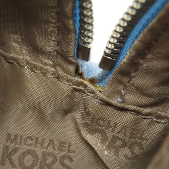MICHAEL KORS Handbag PVC blue logoMetal 2WAY Women Used Authentic