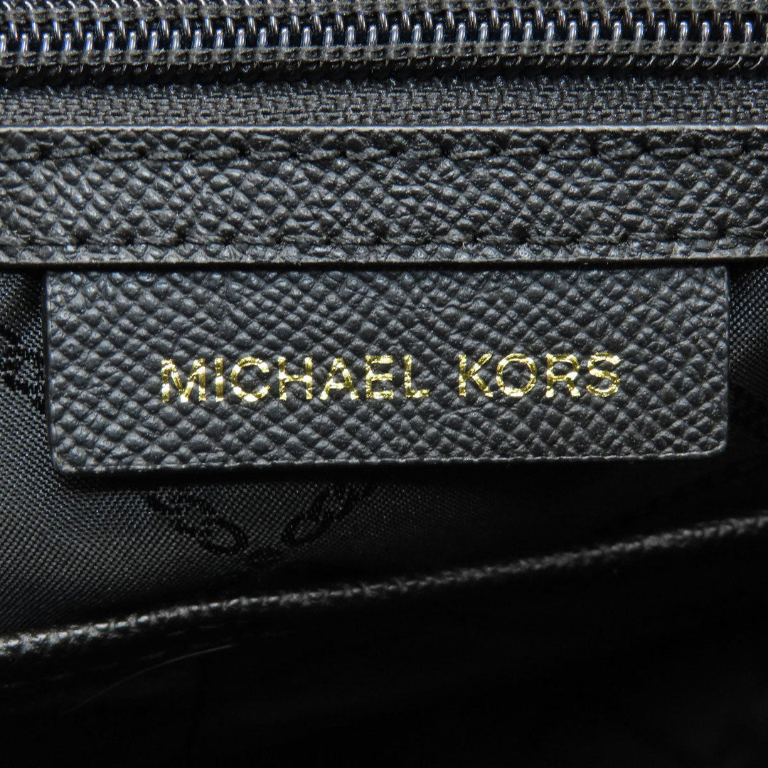 MICHAEL KORS Tote Bag leather black logo Women Used Authentic