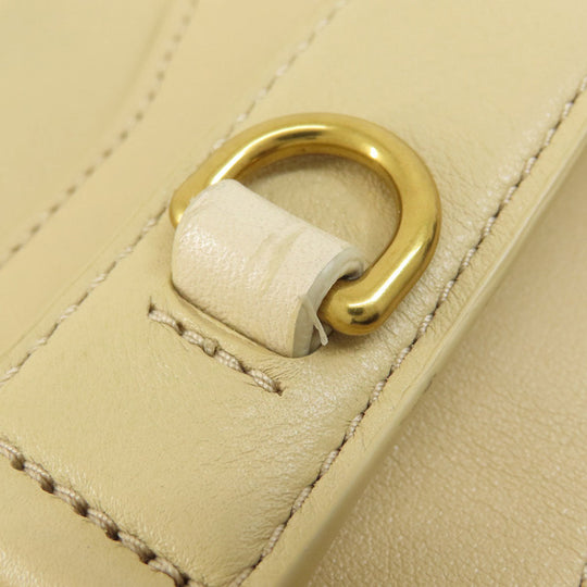 MARC JACOBS Shoulder Bag leather beige double j snapshot Women Used Authentic