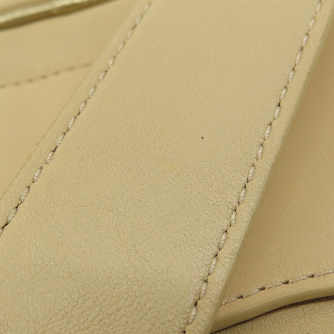 MARC JACOBS Shoulder Bag leather beige double j snapshot Women Used Authentic