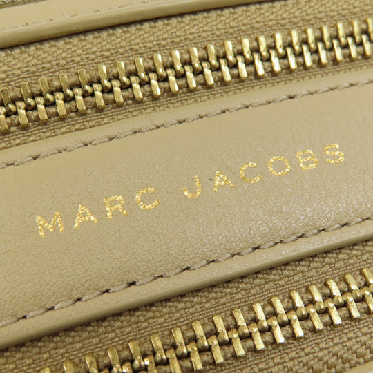 MARC JACOBS Shoulder Bag leather beige double j snapshot Women Used Authentic