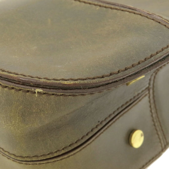 HUNTING WORLD Handbag leather green one belt Women Used Authentic