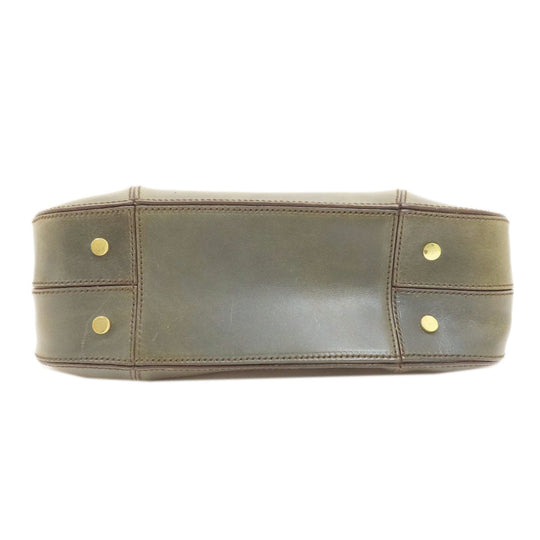 HUNTING WORLD Handbag leather green one belt Women Used Authentic