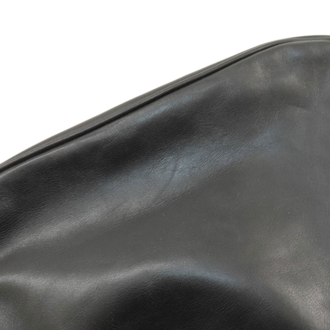 BALLY Shoulder Bag leather black Simple design Women Used Authentic