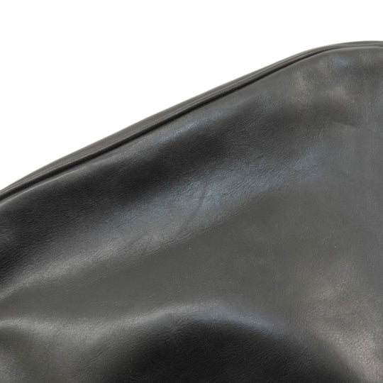 BALLY Shoulder Bag leather black Simple design Women Used Authentic