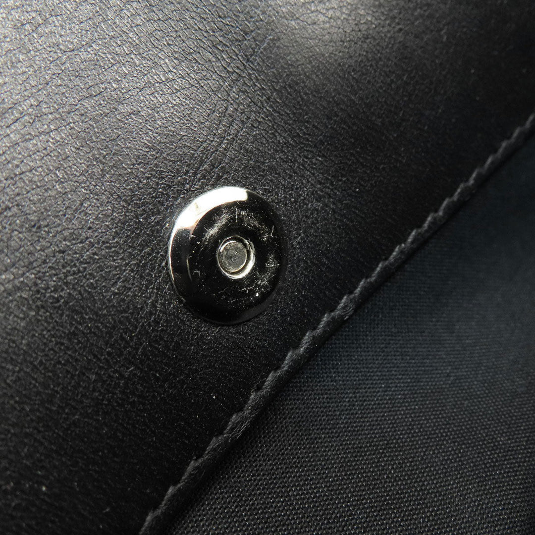 BALLY Shoulder Bag leather black Simple design Women Used Authentic
