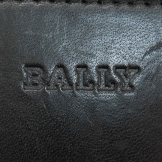 BALLY Shoulder Bag leather black Simple design Women Used Authentic