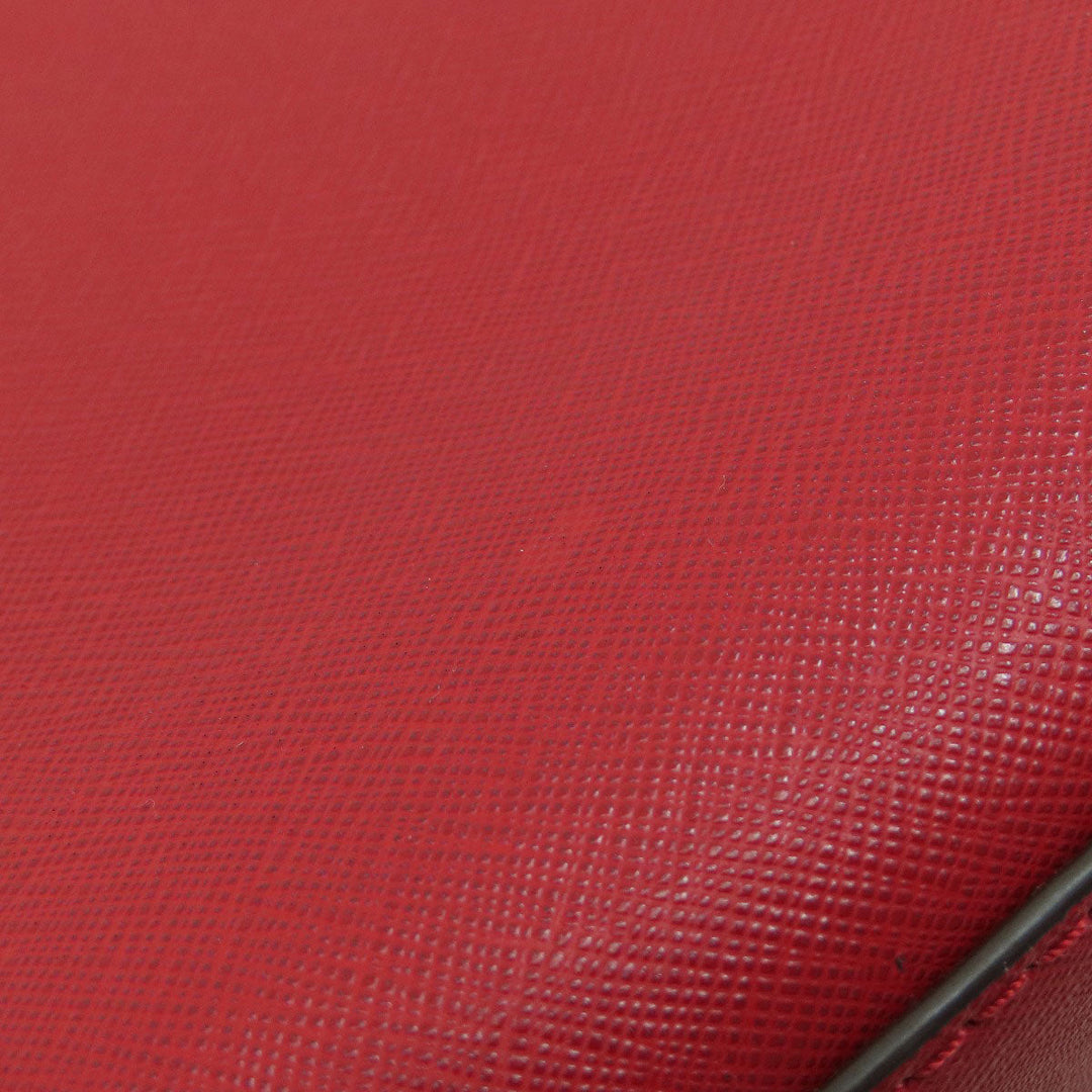 MICHAEL KORS Shoulder Bag leather Red logo Women Used Authentic