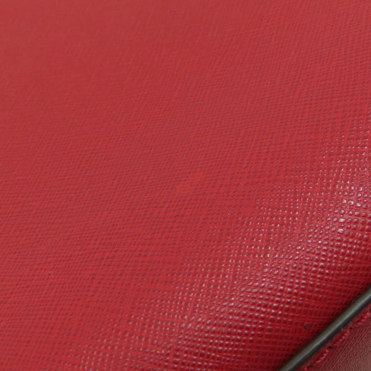 MICHAEL KORS Shoulder Bag leather Red logo Women Used Authentic