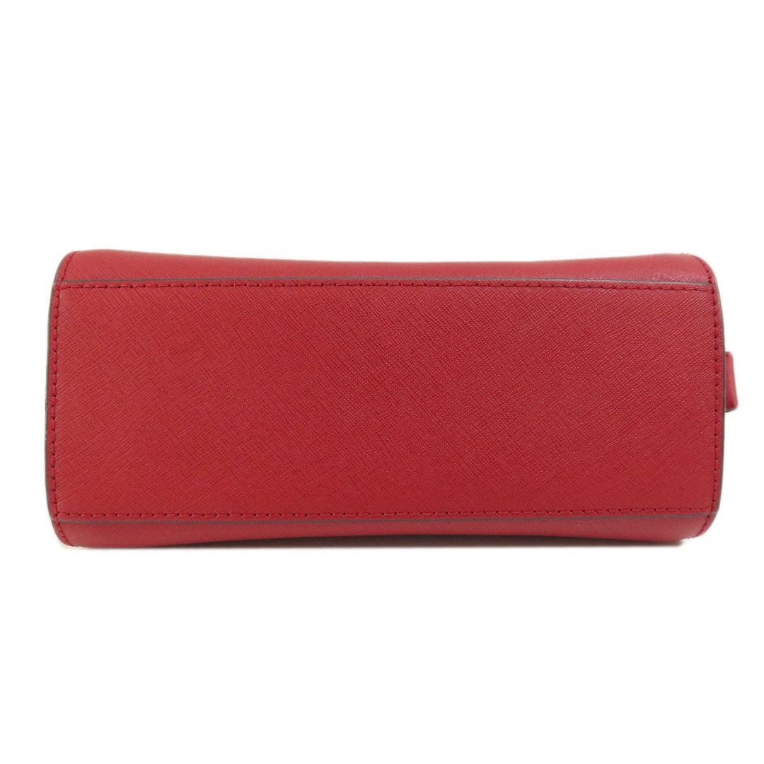 MICHAEL KORS Shoulder Bag leather Red logo Women Used Authentic