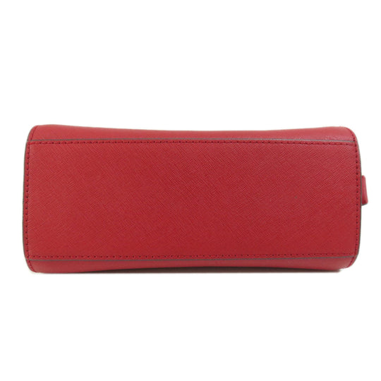 MICHAEL KORS Shoulder Bag leather Red logo Women Used Authentic