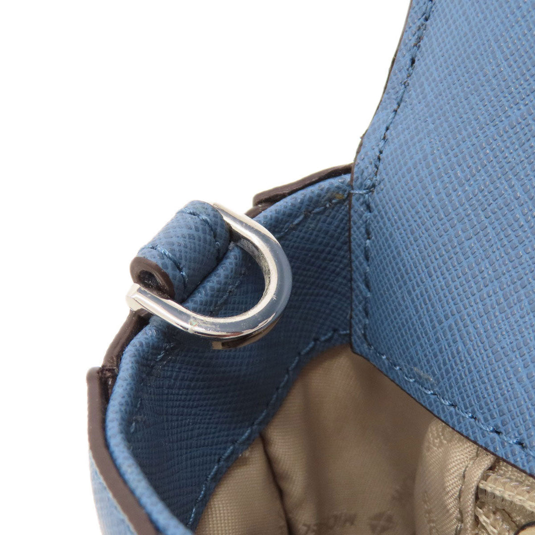 MICHAEL KORS Handbag leather blue 2WAY Women Used Authentic