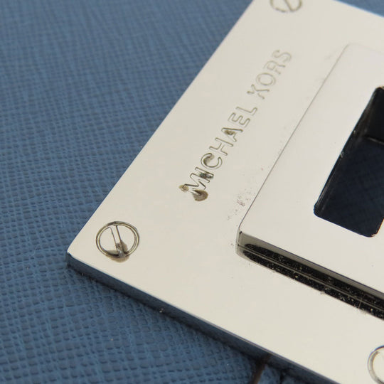 MICHAEL KORS Handbag leather blue 2WAY Women Used Authentic