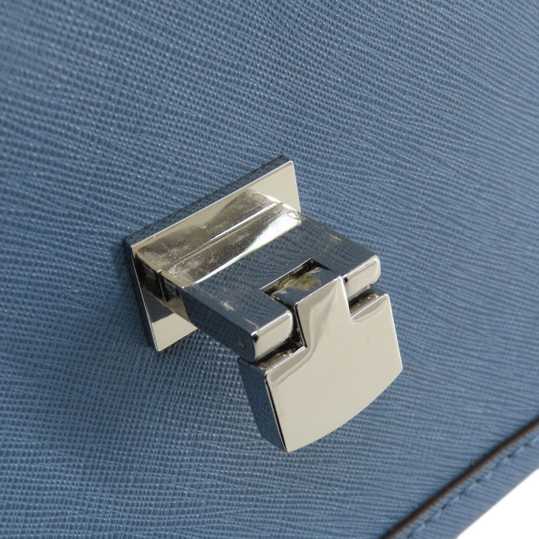 MICHAEL KORS Handbag leather blue 2WAY Women Used Authentic