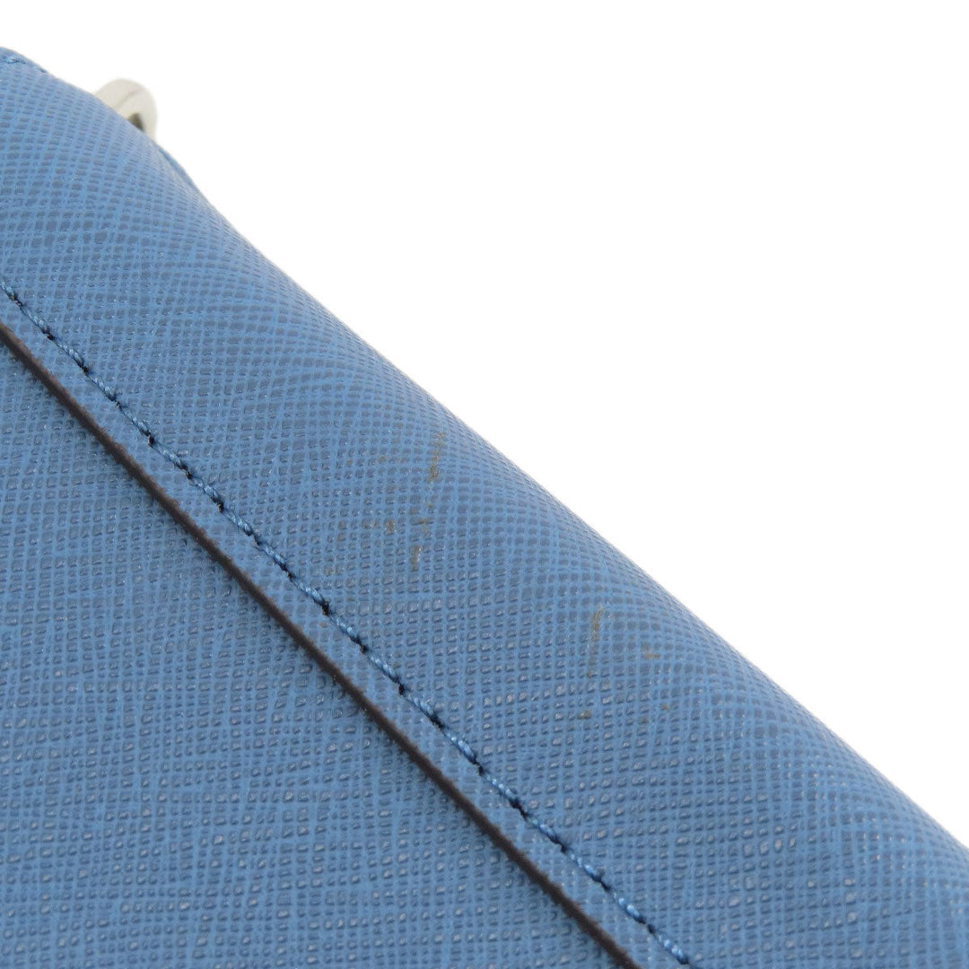 MICHAEL KORS Handbag leather blue 2WAY Women Used Authentic