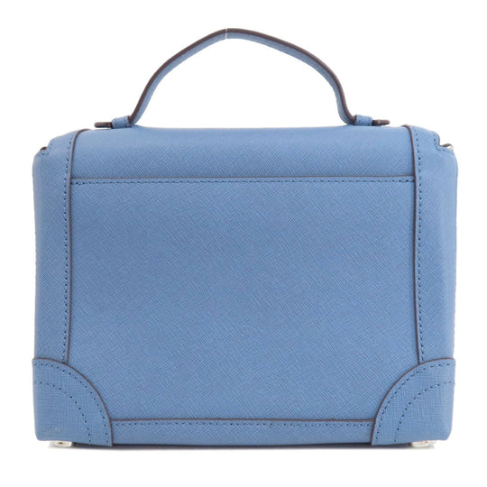 MICHAEL KORS Handbag leather blue 2WAY Women Used Authentic