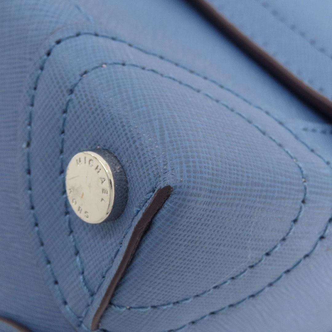 MICHAEL KORS Handbag leather blue 2WAY Women Used Authentic