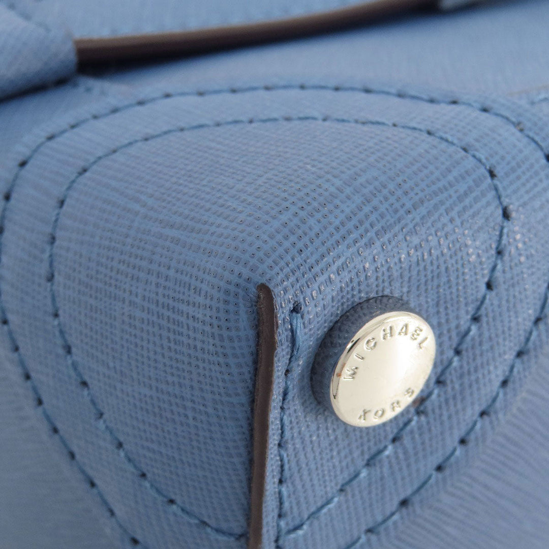 MICHAEL KORS Handbag leather blue 2WAY Women Used Authentic
