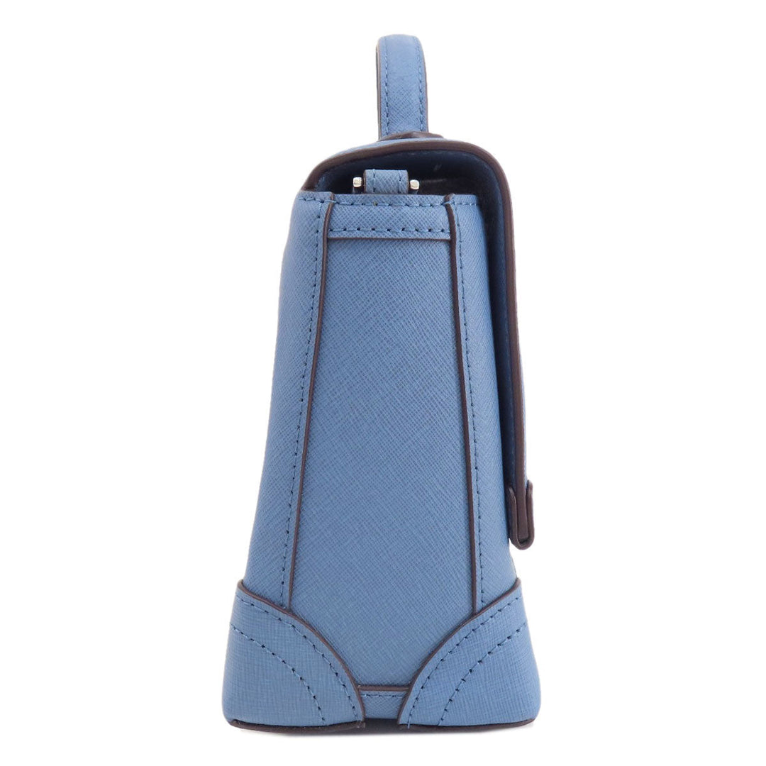 MICHAEL KORS Handbag leather blue 2WAY Women Used Authentic