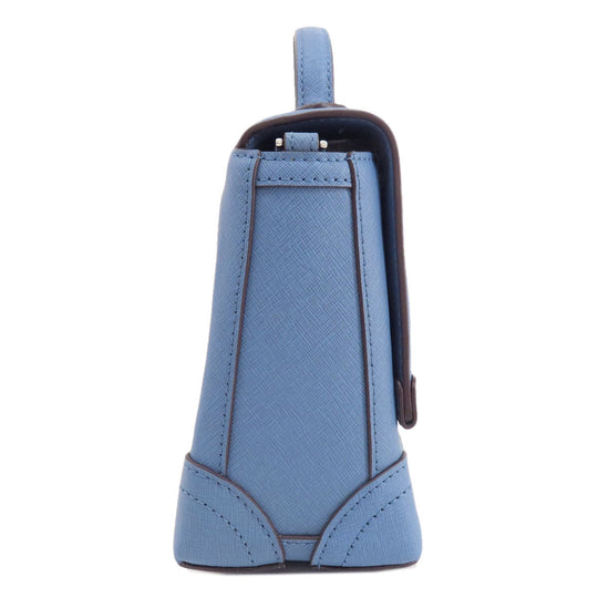 MICHAEL KORS Handbag leather blue 2WAY Women Used Authentic