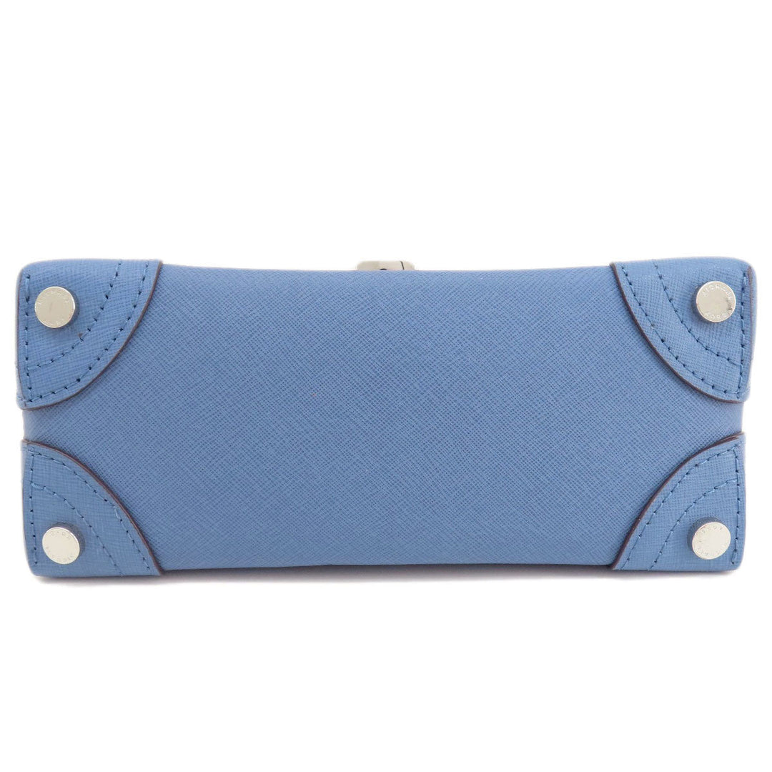 MICHAEL KORS Handbag leather blue 2WAY Women Used Authentic