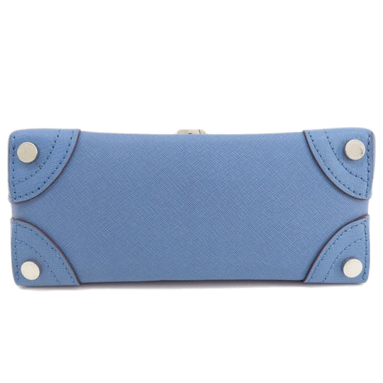MICHAEL KORS Handbag leather blue 2WAY Women Used Authentic