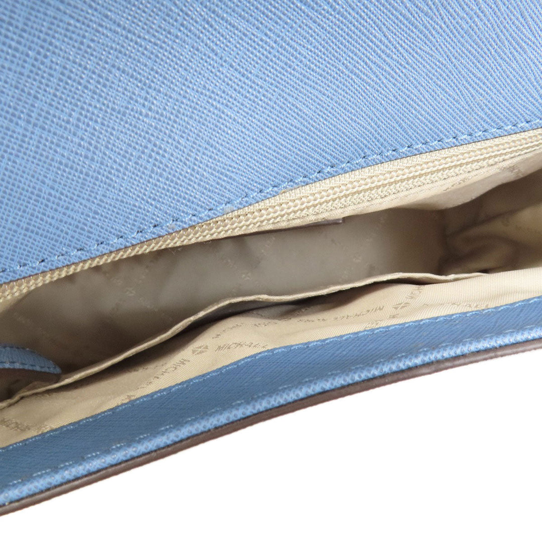 MICHAEL KORS Handbag leather blue 2WAY Women Used Authentic