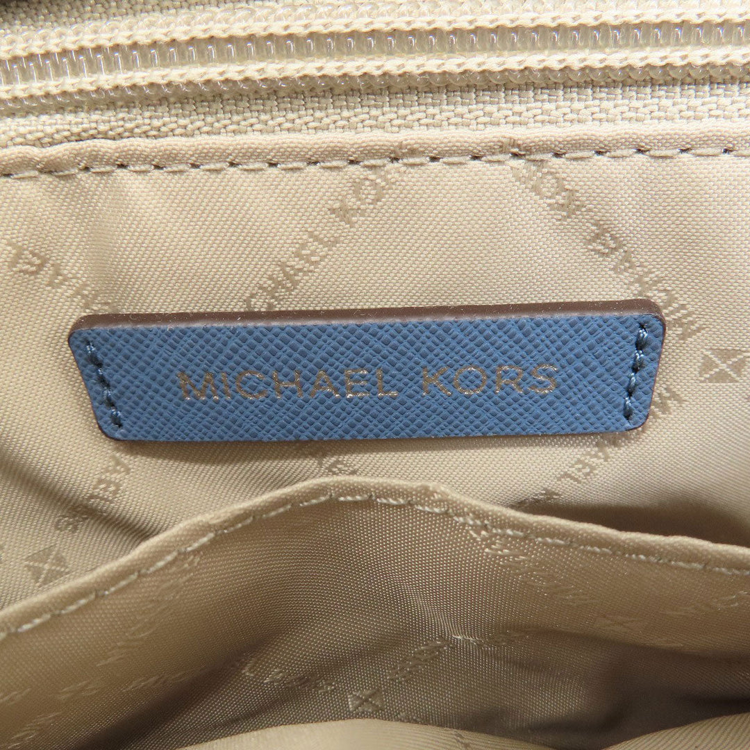 MICHAEL KORS Handbag leather blue 2WAY Women Used Authentic