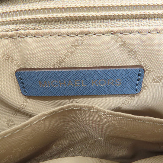 MICHAEL KORS Handbag leather blue 2WAY Women Used Authentic