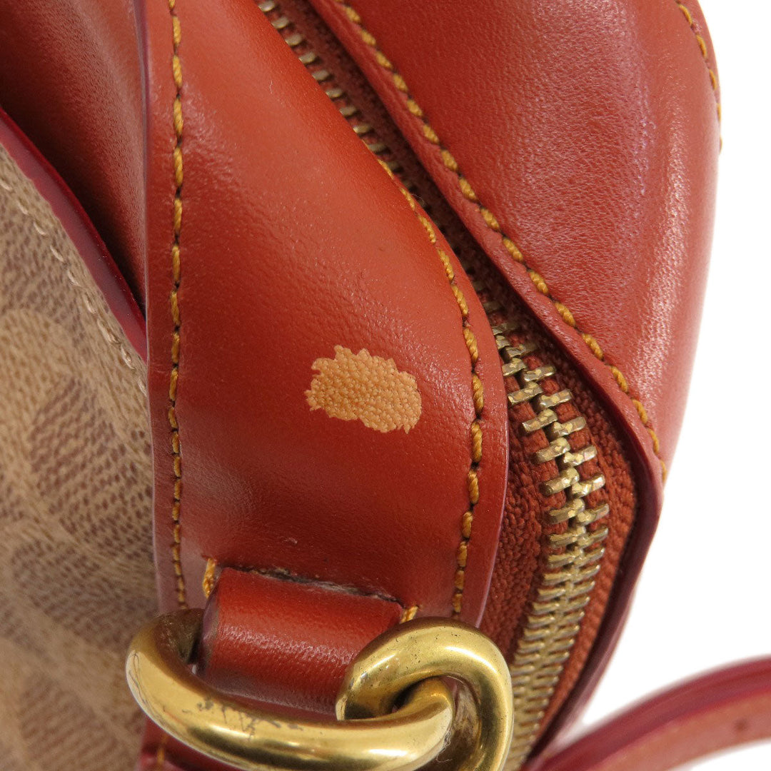 COACH Shoulder Bag 31208 PVC Brown Signature