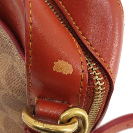 COACH Shoulder Bag 31208 PVC Brown Signature