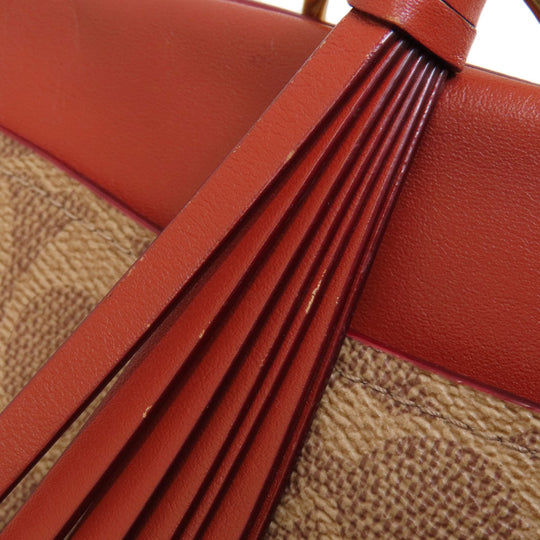 COACH Shoulder Bag 31208 PVC Brown Signature