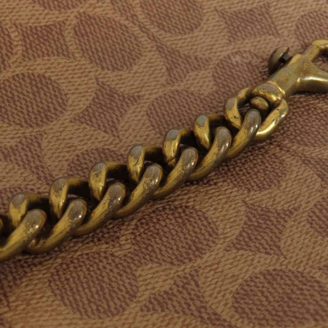 COACH Shoulder Bag 31208 PVC Brown Signature