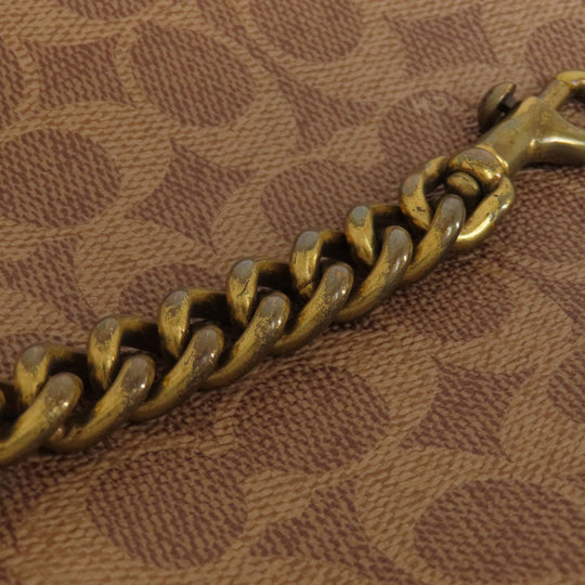 COACH Shoulder Bag 31208 PVC Brown Signature