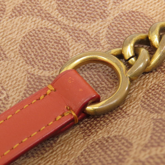 COACH Shoulder Bag 31208 PVC Brown Signature