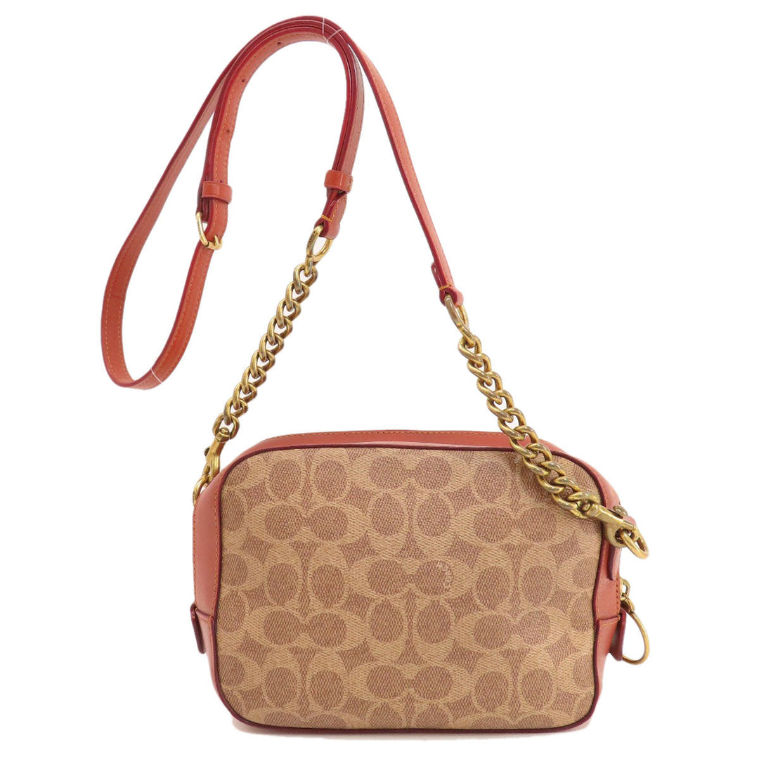 COACH Shoulder Bag 31208 PVC Brown Signature