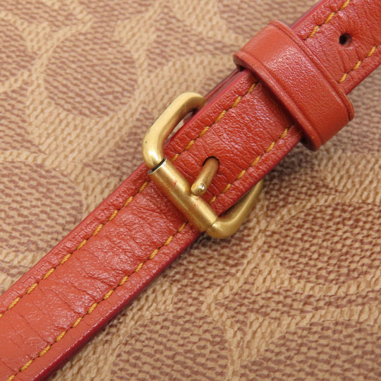 COACH Shoulder Bag 31208 PVC Brown Signature