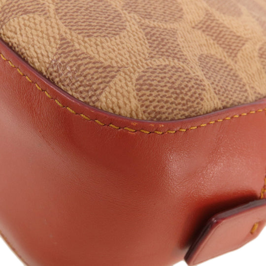 COACH Shoulder Bag 31208 PVC Brown Signature