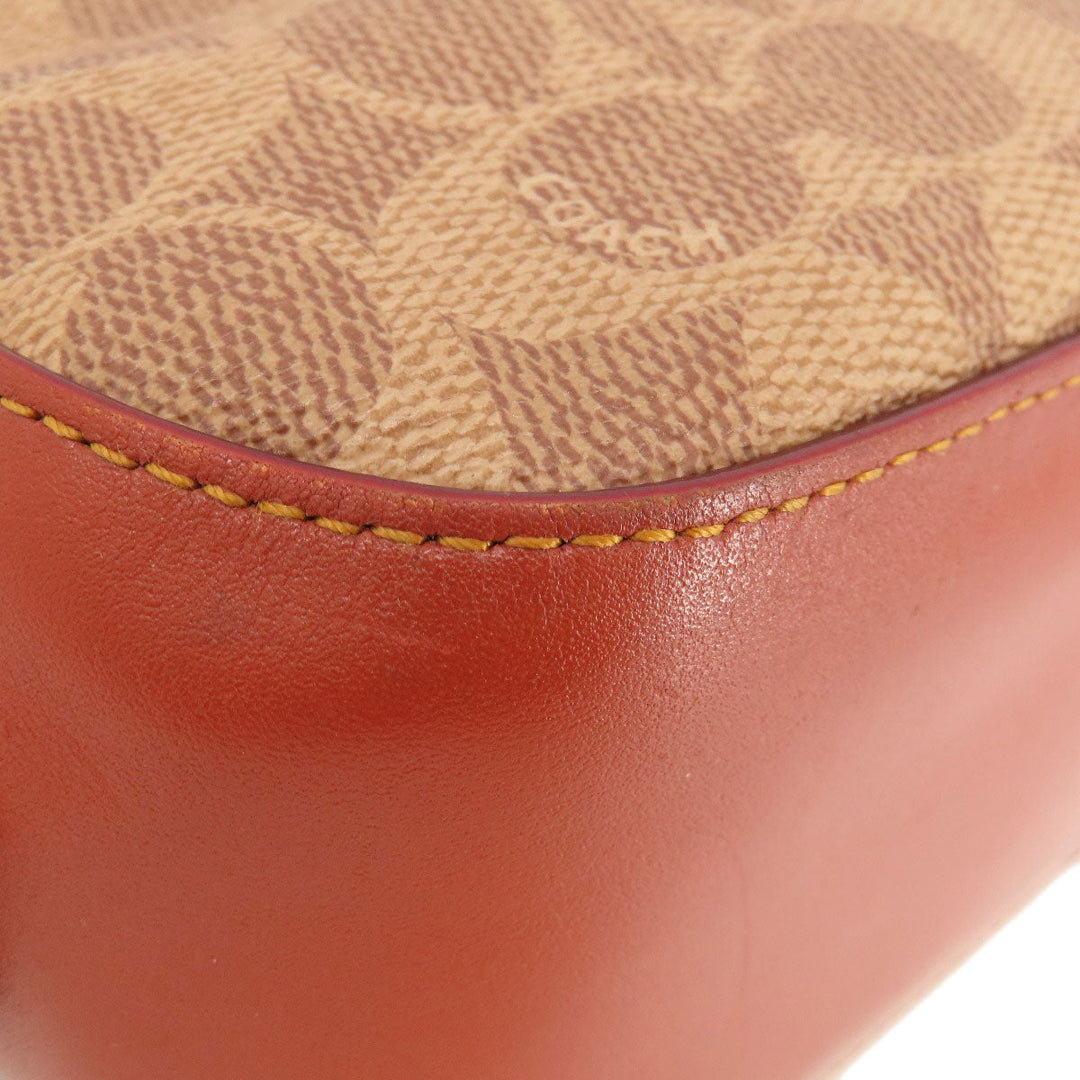 COACH Shoulder Bag 31208 PVC Brown Signature